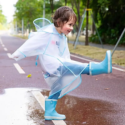 Custom Transparent EVA Hood Raincoat Waterproof Cartoon Printed Outdoor Hiking Custom Transparent EVA Hood Raincoat Waterproof Cartoon Printed Outdoor Hiking
