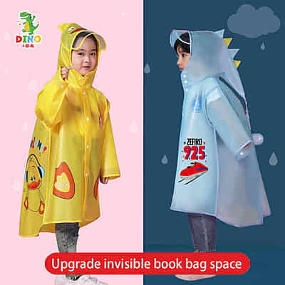Custom Transparent EVA Hood Raincoat Waterproof Cartoon Printed Outdoor Hiking Custom Transparent EVA Hood Raincoat Waterproof Cartoon Printed Outdoor Hiking