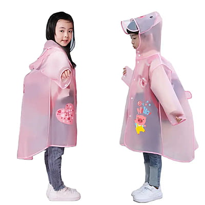 Custom Transparent EVA Hood Raincoat Waterproof Cartoon Printed Outdoor Hiking Custom Transparent EVA Hood Raincoat Waterproof Cartoon Printed Outdoor Hiking
