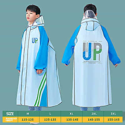 High Quality Lightweight EVA Raincoats Waterproof Windproof Hood Boys Girls Outdoor Hiking