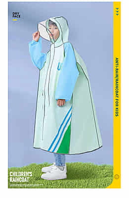 High Quality Lightweight EVA Raincoats Waterproof Windproof Hood Boys Girls Outdoor Hiking
