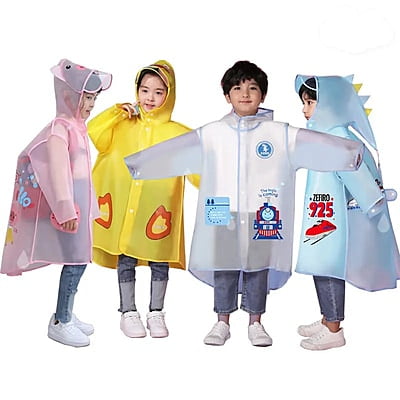 Custom Transparent EVA Hood Raincoat Waterproof Cartoon Printed Outdoor Hiking Custom Transparent EVA Hood Raincoat Waterproof Cartoon Printed Outdoor Hiking