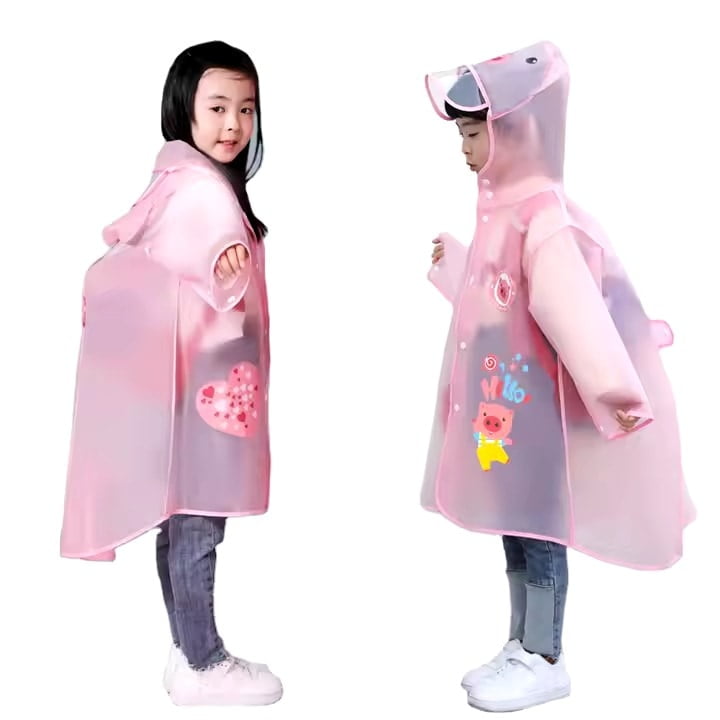 Custom Transparent EVA Hood Raincoat Waterproof Cartoon Printed Outdoor Hiking Custom Transparent EVA Hood Raincoat Waterproof Cartoon Printed Outdoor Hiking